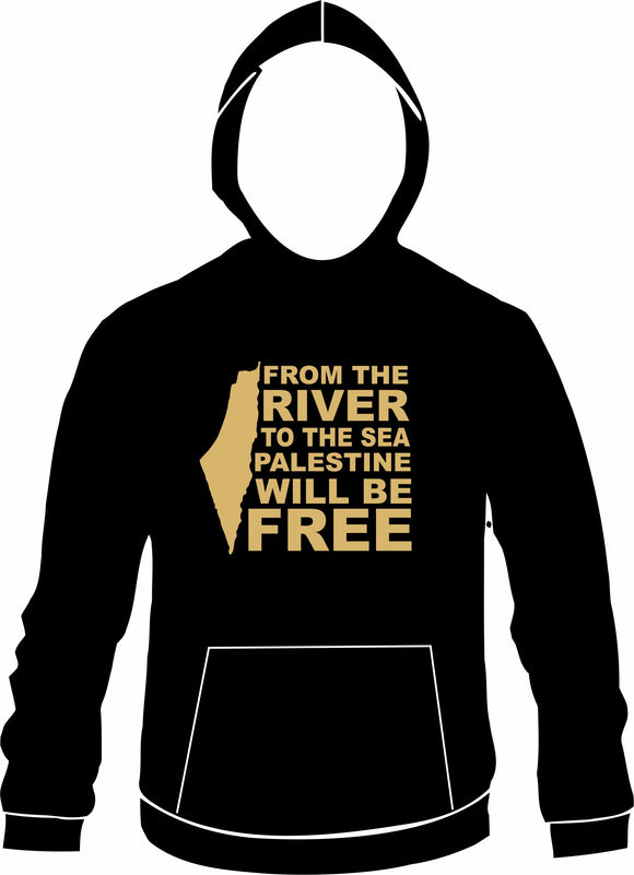 From River to Sea Palestine Will Be Free Printed Hoody