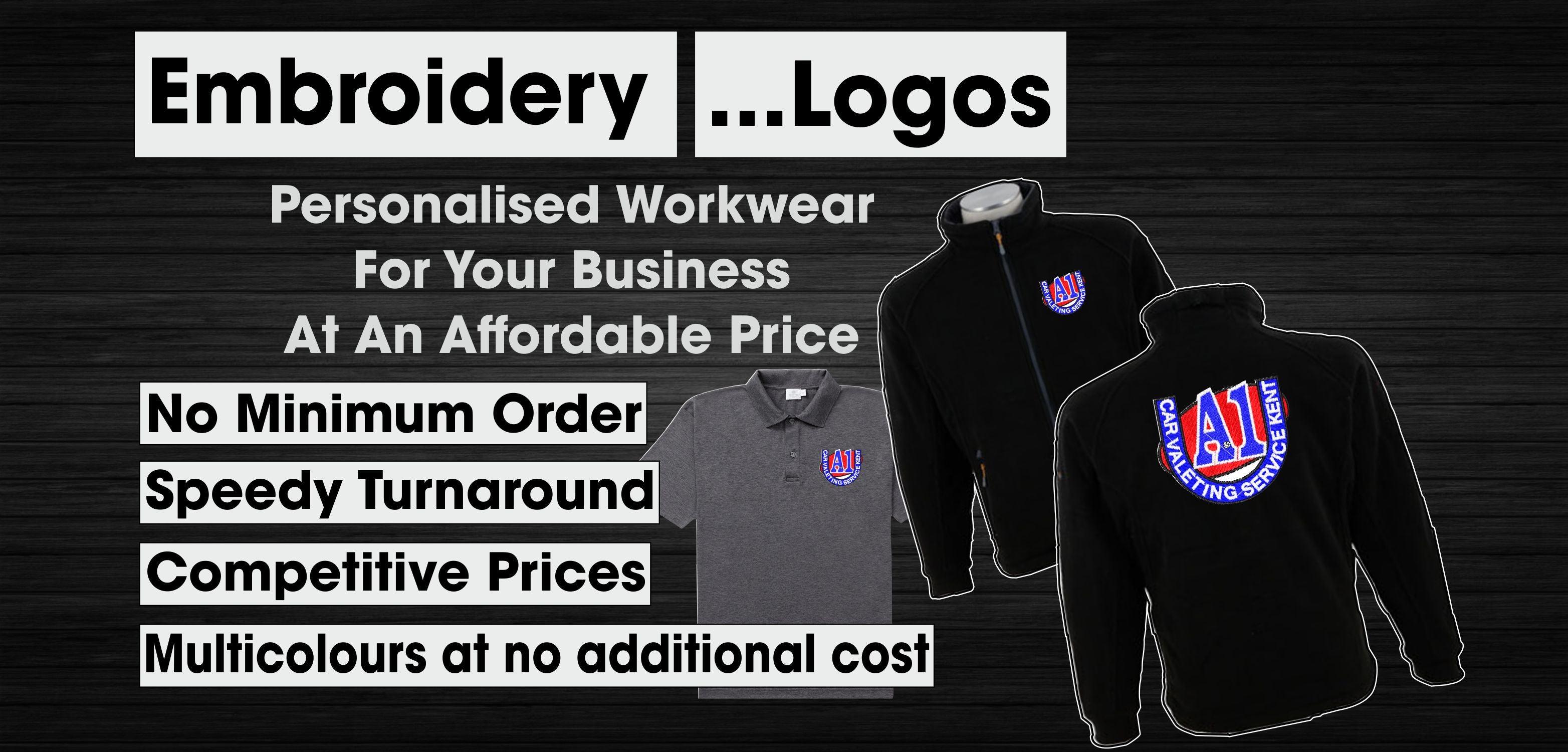 3 Polos & 2 Hoodies with Embroidered LOGO (discount applied at checkout)