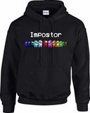 AMONG US IMPOSTOR PERSONALISED HOODY with NAME ON BACK