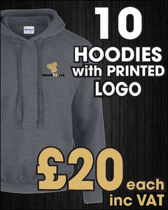 10 x Hoodies with PRINTED LOGO