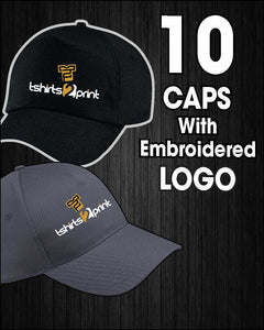 10 x CAPS with Embroidered LOGO