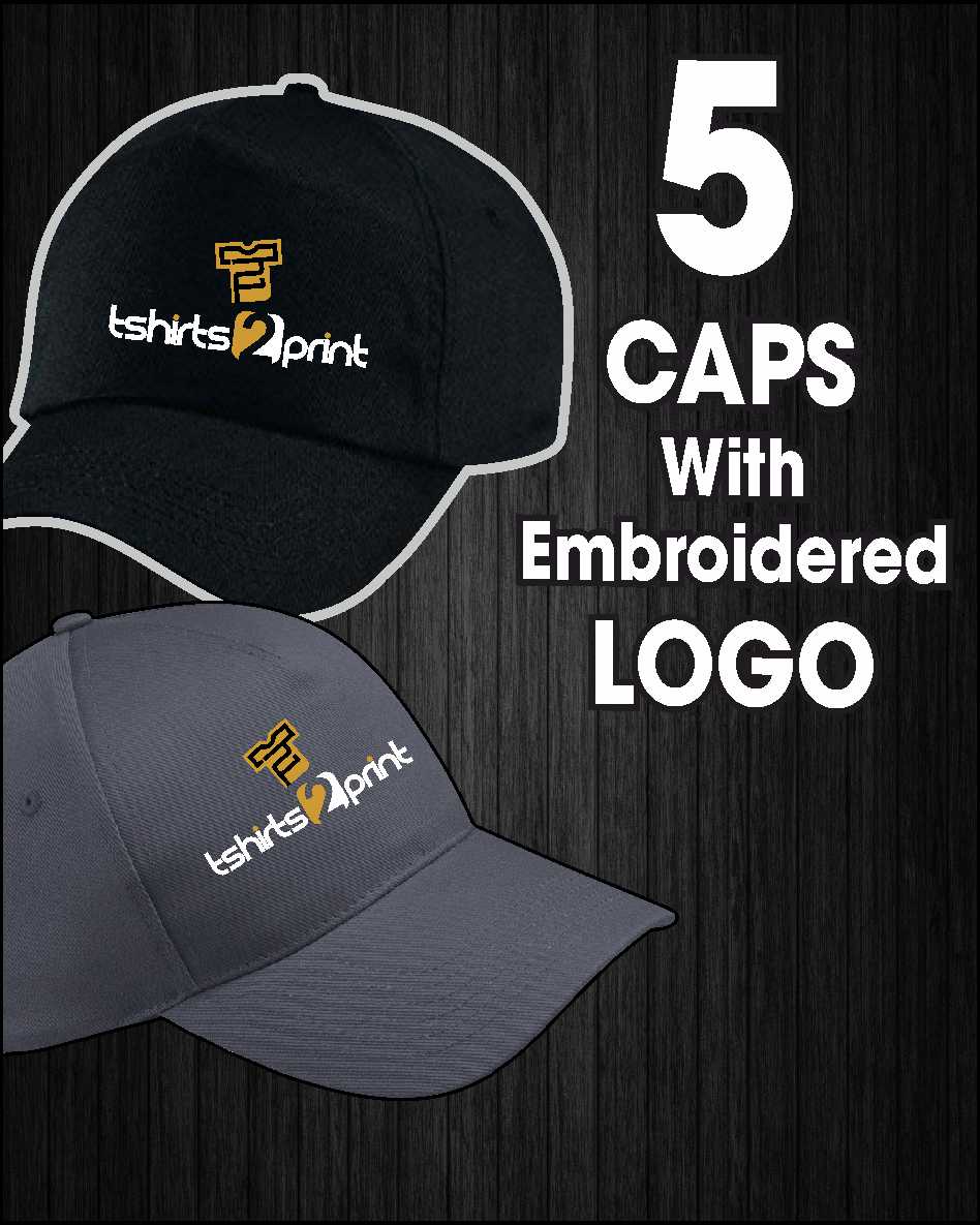 5 x CAPS with Embroidered LOGO