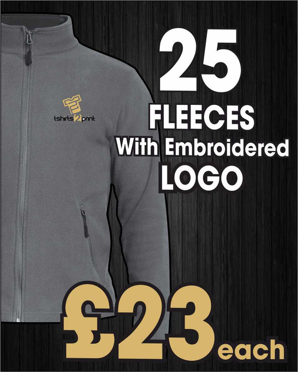 25 x Fleece Jackets with Embroidered LOGO