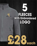 5 x Fleece Jackets with Embroidered LOGO